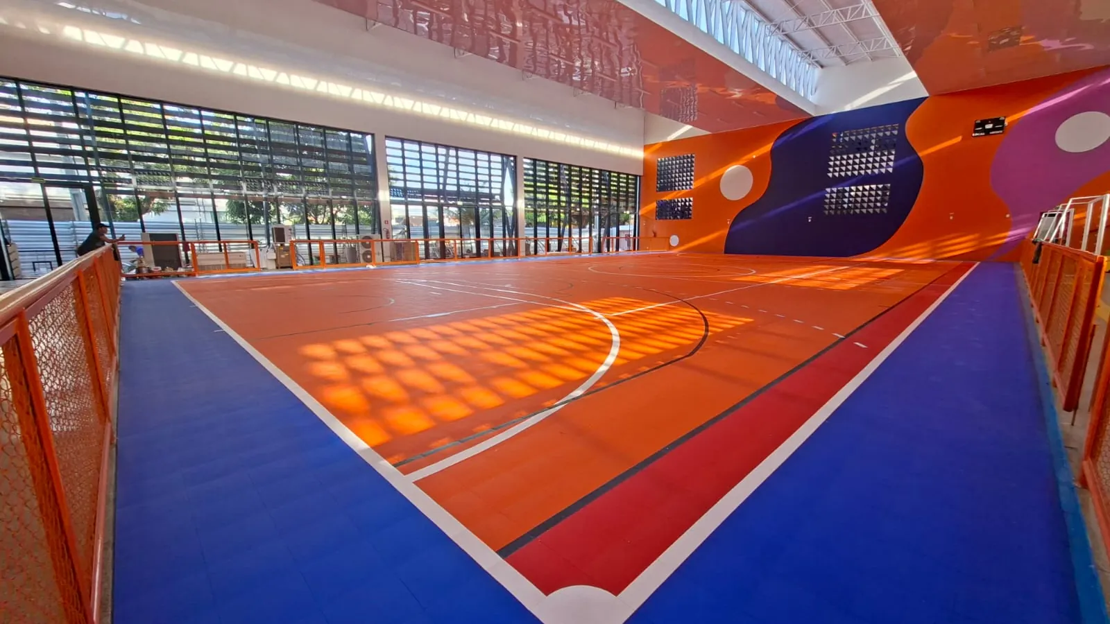 Ginásio Municipal de Macapá com piso modular esportivo instalado pela Pinova