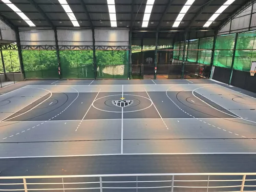 Vista ampla da quadra na Clube Atlético Mineiro, Minas Gerais